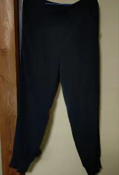 GU ブラック 大きいサイズ スリット入りパンツ XXL カジュアルパンツ