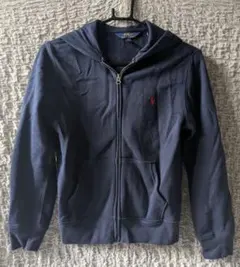 ポロラルフローレン★ポニー刺繍 ネイビー パーカー M10-12 150cm★N