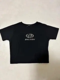 EMODA ENLIVEN ショート丈 Tシャツ ブラックのサムネイル