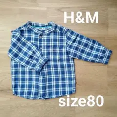 H&M バンドカラーシャツ 80