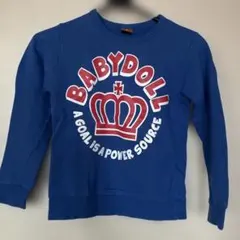 BABYDOLL トレーナー 140cm 青色 王冠プリント