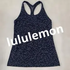 ルルレモンlululemon タンクトップ　　　　　　　黒のレオパード柄