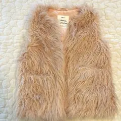 ZARA girls ファーベスト 130cm