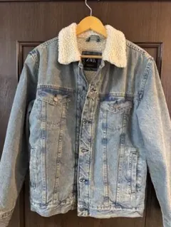 ZARA ボア襟付きデニムジャケット