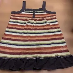 ストライプ ノースリーブ チュニック