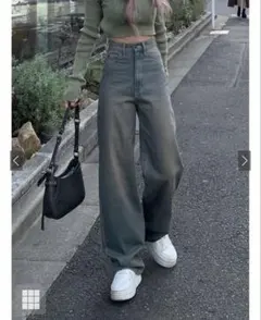 GRL ワイドデニムパンツ［qu68］