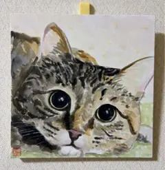 アクリル画　猫③