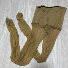 ベージュ シアー ストッキング ナイロン　中古