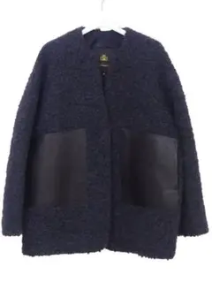 DRAWER 24FW レザーポケットジャケット　ネイビー36のサムネイル