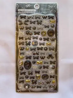 Blanvoir 黒リボン　ジュエルプチドロップ　ボンボンドロップシール