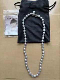 新品 Jinka Nezu 淡水パール Y字ネックレス グレー