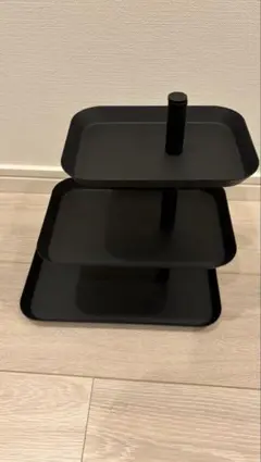 【山崎実業】 ３段トレー tower ブラック