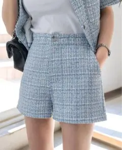 【新品未使用】SHEIN Dazy ツイードショートパンツ S チェック