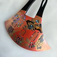 鼈甲 簪 かんざし 金蒔絵 螺鈿 在銘 和装 着物 髪飾り アンティーク り5