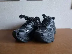KXCK 厚底スニーカー ブラック グレー (＋8cm)