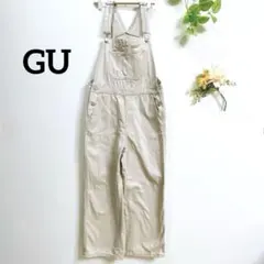 GU ワイドオーバーオール サロペット アイボリー Lサイズ ベージュLサイズ