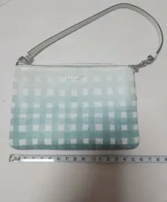 COACH ポーチ ギンガムチェック ブルーのサムネイル