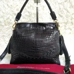 定価84万!!!JRA認定 クロコダイル センター取り ショルダーバッグ2way