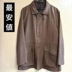 STUDIO by D’URBAN メンズ ブラウン レザー ジャケット M