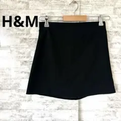 [H&M エイチアンドエム] ミニスカート ブラック 無地 シンプルのサムネイル