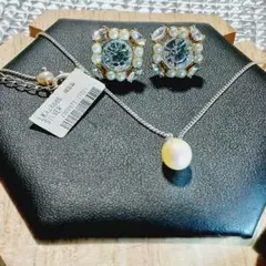 遺品生前整理シルバー パール ネックレス イヤリングセットサービス価格