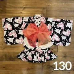 130 浴衣ドレス セパレート 姫ギャル y2k フリル レース ピンク 黒 