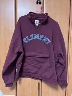 ELEMENT ハーフジップスウェット バーガンディのサムネイル