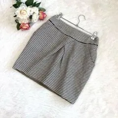 クローラ ワールド（36）ミニスカート ボーダー タイト 日本製S モノトーンのサムネイル