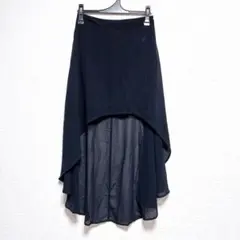 フォーエバートゥエンティーワン フィッシュテールスカート 無地 S 黒 シフォンのサムネイル