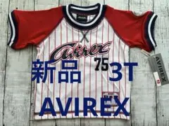 新品⭐️訳　AVIREX トップス　レッドネイビー　　　3T ★のサムネイル