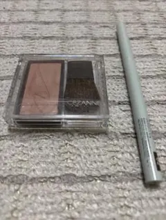 ファシオ　ペンシルアイライナー02とセザンヌ　チークブラッシュ02のセット