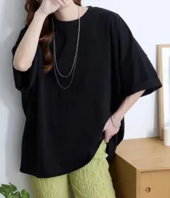接触冷感 UVカット 半袖Tシャツ ブラックのサムネイル