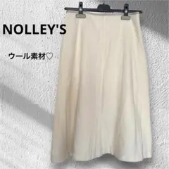 【NOLLEY'S】ノーリーズ　フレアスカート 38 ひざ丈スカート　ウール混