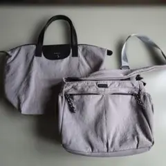FIRANO撥水軽量ナイロンショルダーバッグ、トートバッグ付き