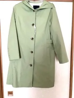 キース　フード付きライトグリーンコート　38