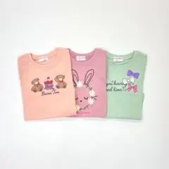 子供服 女の子 100cm 長袖 Tシャツ まとめ売り 新品 YFN25