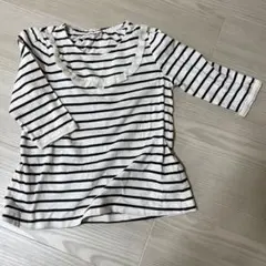 Anyfam エニファム　ストライプ柄 七部　長袖カットソー 130