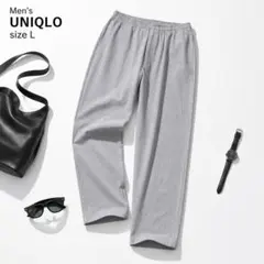 【良品】ユニクロ UNIQLO アンクルパンツ ヒッコリー L ストライプ