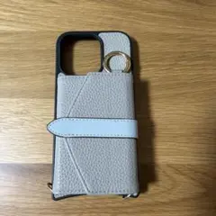Elegante iPhone 16proケース カードホルダーとストラップ付き