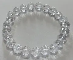 水晶　8mm 内径16cm 天然石　キラキラカットブレスレット　新品未使用