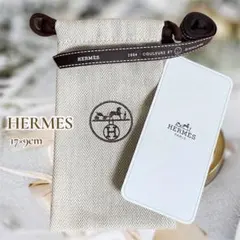 極美♡HERMES 保存袋 ポーチ 17×9 リボン＆ペーパーおまけ 2004