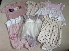 女の子　半袖ロンパースまとめ売り　【70cm】