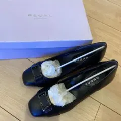 REGAL ブラック パンプス スクエアトゥ