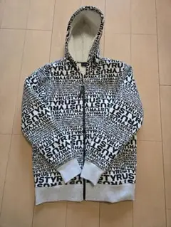 RUSTY　ロゴプリント パーカー ホワイト/ブラック