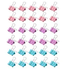 【30個入り】クリップ ブッククリップ ダブルクリップ 事務用品 ;c7742;