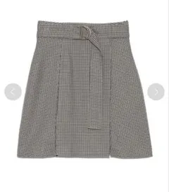 SNIDEL スナイデル チェックミニベルティッドスカート