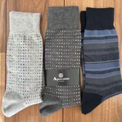 【新品】Aquascutum 紳士ソックスセット 25-27cm 3足セット