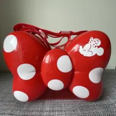 ポップコーン　バスケット　ディズニー　赤　ミニー　リボン