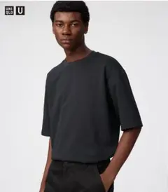 【新品タグ付き】ユニクロU エアリズムコットンオーバーサイズTシャツ L