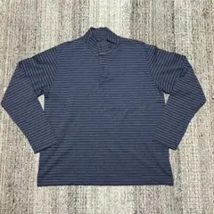 Eddie Bauer エディバウアー 長袖Tシャツ LL相当ネイビーストライプ